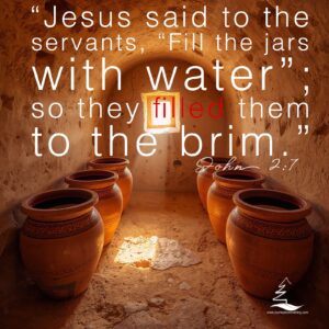 John2:7 overlaid on an image of Clay Pots